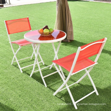 Space saving foldable bistro set tesling garden art furniture